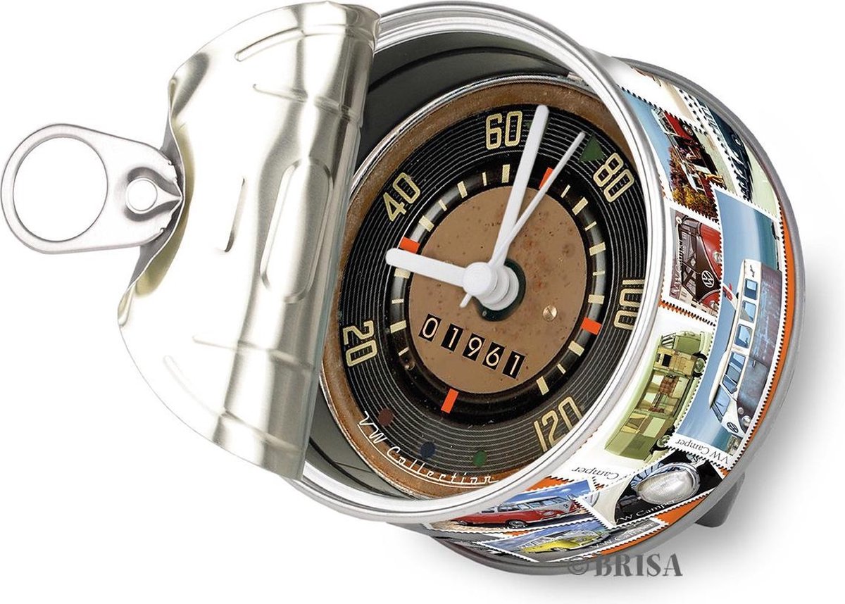 BRISA VW Collection - Volkswagen tafelklok magnetische klok MyClock met VW T1 Bulli Bus T1-motief