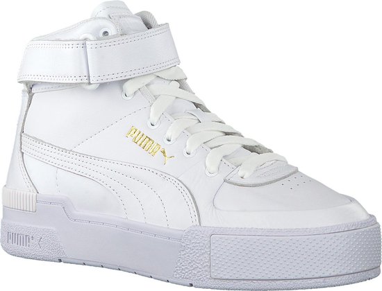 PUMA Cali Wn's Lage sneakers Leren Sneaker Dames Wit - Schoenen.nl