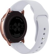 Samsung Gear Sport bandje Samsung galaxy watch active 1 - 2 / Galaxy Watch 42mm SM-R810 bandje silicone grijs 20mm | Watchbands-shop.nl