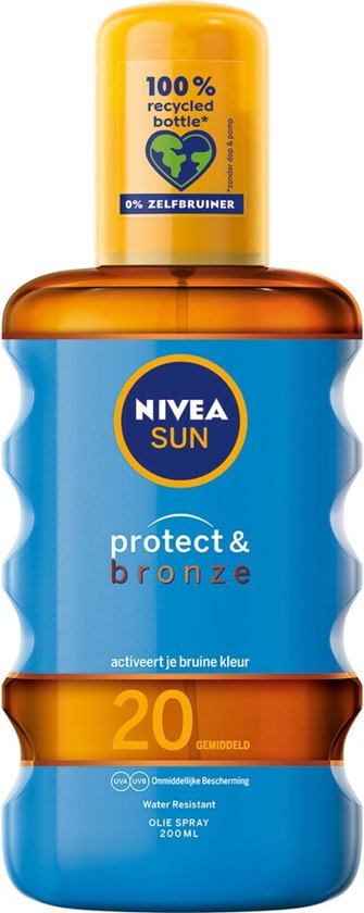 walvis Weinig Wat dan ook NIVEA SUN Protect & Bronze Beschermende Olie Spray SPF 20 - 200 ml | bol.com