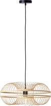 BRILLIANT Busan hanglamp 48cm zwart / natuurlijke binnenverlichting, hanglampen | 1x A60, E27, 40W, geschikt voor normale lampen (niet inbegrepen) | A ++ | In hoogte verstelbaar / kabel kan worden ingekort