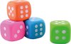 Afbeelding van het spelletje 2x Grote foam dobbelsteen/dobbelstenen blauw 12 cm - Dobbelspellen - Spelletjes met dobbelstenen