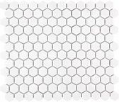 0,78m² - Mozaiek Tegels - Barcelona Hexagon Extra Wit 2,3x2,6