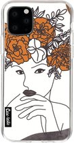 Casetastic Apple iPhone 11 Pro Hoesje - Softcover Hoesje met Design - Flower Girl Lines Print