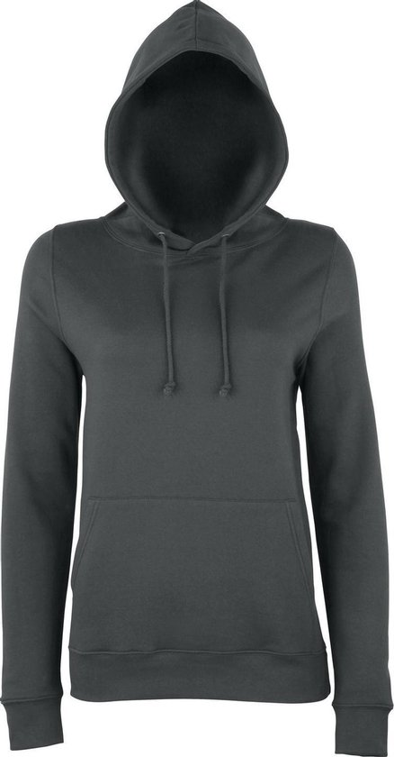 Awdis Gewoon Hoods Vrouwen/dames Girlie College Pullover Hoodie (Houtskool)