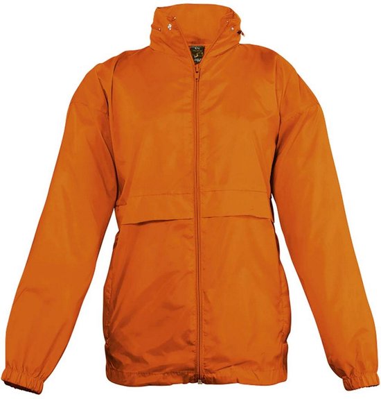 SOLS Kinderen Unisex Surf Windbreaker Jacket (waterbestendig en winddicht) (Oranje)