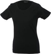 James and Nicholson Dames/dames Basic T-Shirt (Zwart)