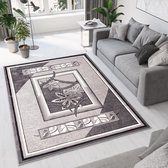 Tapiso Dream Vloerkleed Grijs Abstract Laagpolig Woonkamer Tapijt Maat- 60x100