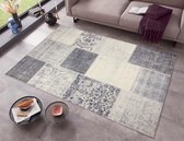 Patchwork vloerkleed Calvin - grijs 80x150 cm