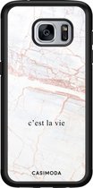 Samsung S7 hoesje - C'est la vie | Samsung Galaxy S7 case | Hardcase backcover zwart