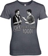 Friends Dames Tshirt -M- Joey Doesn't Share Food Grijs