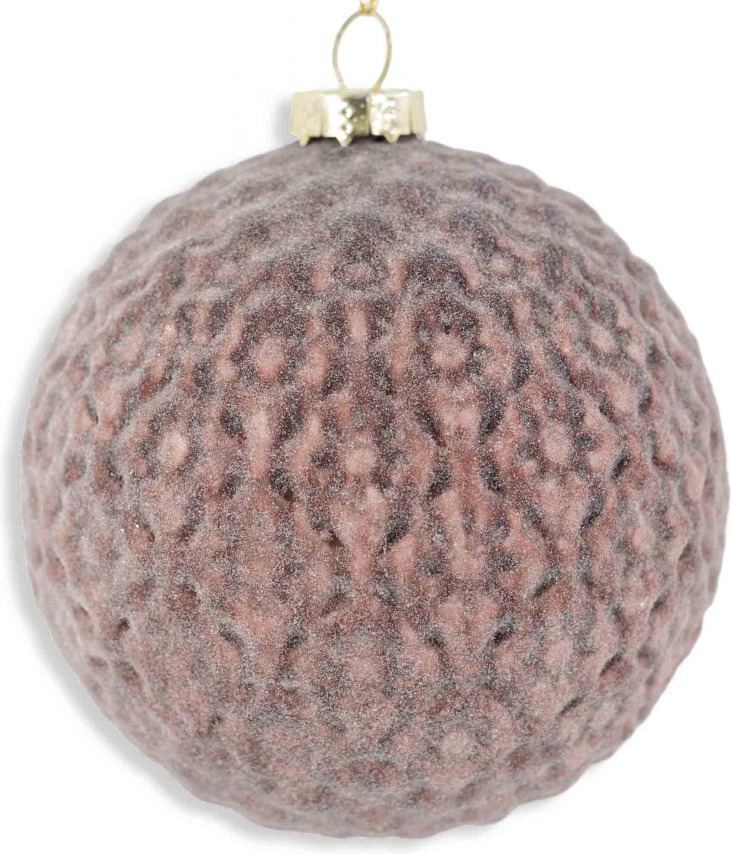 Glazen kerstbal rood