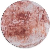 Dibond Wandcirkel - Wit/Roze Vlekken - 70x70cm Foto op Aluminium Wandcirkel (met ophangsysteem)