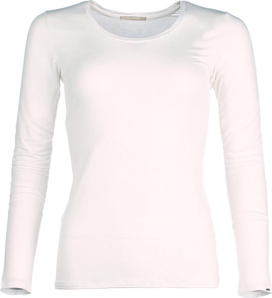 Yaya Longesleeve wit-lichtgrijs casual uitstraling Mode Shirts Longsleeves 