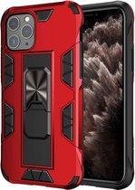 iPhone 11 Pro Max Hoesje Rood - Magnetic Kickstand Armor Case