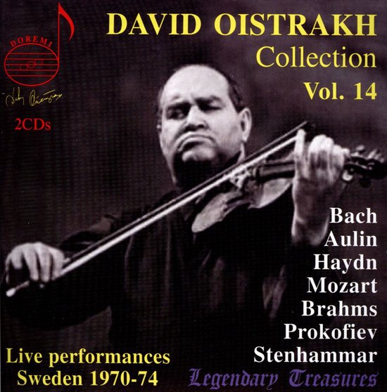 David Oistrakh Collection Vol. 14, 2CDs. Man speelt viool. Live uitvoeringen Zweden 1970-74.