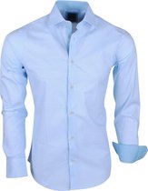 Sette Fratelli - Heren Overhemd - Slim Fit - Licht Blauw