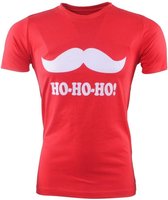 Ferlucci - Unisex Kerst T-Shirt - Ronde Hals - Ho-Ho-Ho - Rood