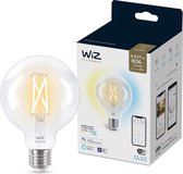 WiZ Globe Filament Slimme LED Verlichting - Warm- tot Koelwit Licht - E27 - 60W - 95 mm - Transparant - Wi-Fi