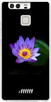 Huawei P9 Hoesje Transparant TPU Case - Purple Flower in the Dark #ffffff