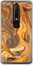 Nokia 6 (2018) Hoesje Transparant TPU Case - Brownie Caramel #ffffff