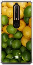 Nokia 6 (2018) Hoesje Transparant TPU Case - Lemon & Lime #ffffff
