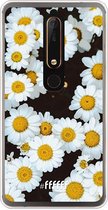 Nokia 6 (2018) Hoesje Transparant TPU Case - Daisies #ffffff