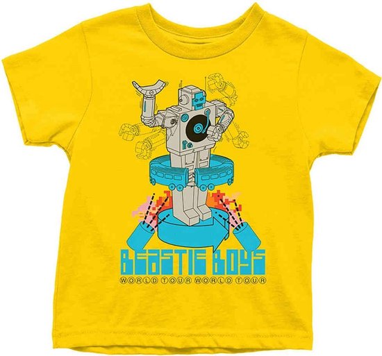 The Beastie Boys - Robot Kinder T-shirt - Kids tm 10 jaar - Geel