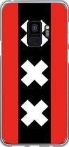 Samsung Galaxy S9 Hoesje Transparant TPU Case - Amsterdamse vlag #ffffff