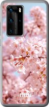 Huawei P40 Pro Hoesje Transparant TPU Case - Cherry Blossom #ffffff