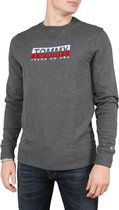 Tommy Hilfiger - Heren Sweaters Essential Split Box Sweat - Grijs - Maat L