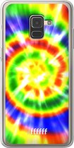 Samsung Galaxy A8 (2018) Hoesje Transparant TPU Case - Hippie Tie Dye #ffffff