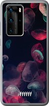Huawei P40 Pro Hoesje Transparant TPU Case - Jellyfish Bloom #ffffff