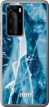 Huawei P40 Pro Hoesje Transparant TPU Case - Cracked Ice #ffffff
