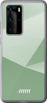 Huawei P40 Pro Hoesje Transparant TPU Case - Fresh Geometric #ffffff