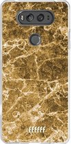 LG V20 Hoesje Transparant TPU Case - Gold Marble #ffffff