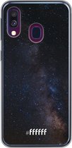 Samsung Galaxy A40 Hoesje Transparant TPU Case - Dark Space #ffffff