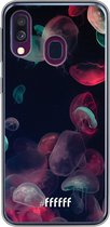 Samsung Galaxy A40 Hoesje Transparant TPU Case - Jellyfish Bloom #ffffff