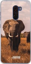 Xiaomi Pocophone F1 Hoesje Transparant TPU Case - Elephants #ffffff