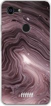 Google Pixel 3 XL Hoesje Transparant TPU Case - Purple Marble #ffffff