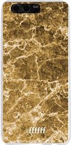 Honor 9 Hoesje Transparant TPU Case - Gold Marble #ffffff