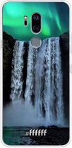 LG G7 ThinQ Hoesje Transparant TPU Case - Waterfall Polar Lights #ffffff