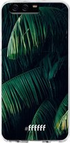 Huawei P10 Hoesje Transparant TPU Case - Palm Leaves Dark #ffffff