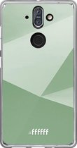 Nokia 8 Sirocco Hoesje Transparant TPU Case - Fresh Geometric #ffffff