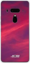 HTC U12+ Hoesje Transparant TPU Case - Red Skyline #ffffff