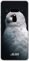 HTC U12+ Hoesje Transparant TPU Case - Witte Uil #ffffff
