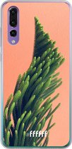 Huawei P30 Hoesje Transparant TPU Case - Waving Plant #ffffff