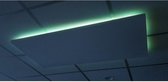 Infrarood verwarming paneel met RGB ledverlichting (wifi bedienbaar) 80x120cm 850 Watt korrel structuur,  Wit