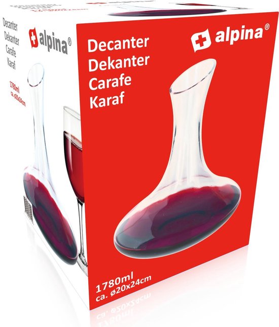 alpina Decanteer Karaf - Wijn Accessoires - 1.78 L - Dik Glas - alpina