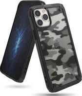 Ringke Fusion Design Backcase hoesje iPhone 12 Pro en 12 Zwart Camo